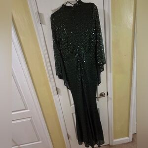 Elegant Green Sequin Gown